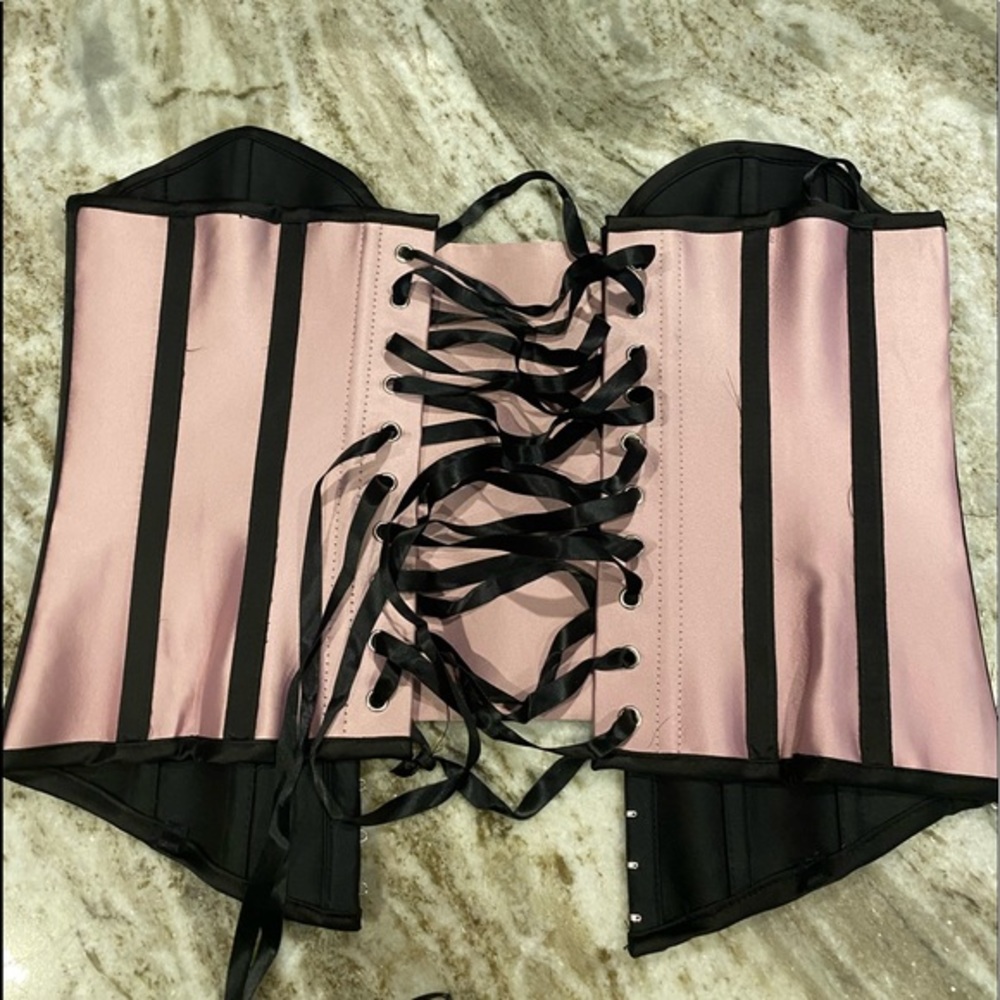 Hourglass Shaping Satin Heart  Corset by Baci NWT - Picture 2 of 4